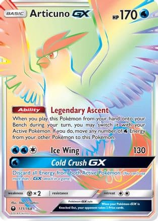 Articuno GX (Secret) — Pokémon TCG card