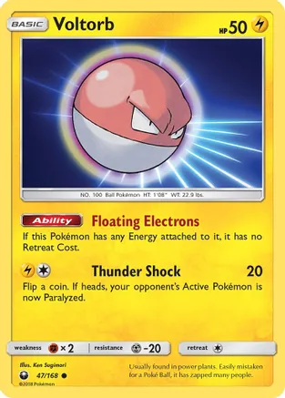 Voltorb — SM - Celestial Storm Pokémon TCG card by Ken Sugimori