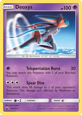 Deoxys (69) — SM - Celestial Storm Pokémon TCG card by Kouki Saitou
