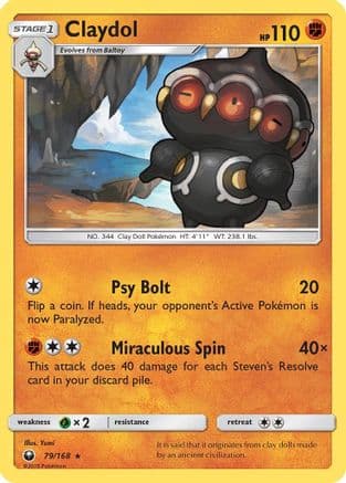 Claydol — SM - Celestial Storm Pokémon TCG card by Yumi