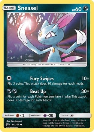 Sneasel — SM - Celestial Storm Pokémon TCG card by yuu