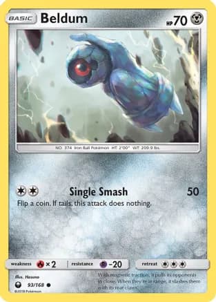 Beldum (93) — SM - Celestial Storm Pokémon TCG card by Hasuno