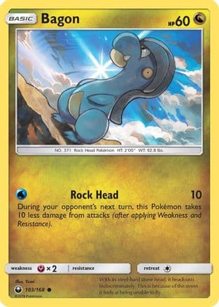 Bagon (103) — SM - Celestial Storm Pokémon TCG card by Yumi