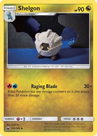 Shelgon — SM - Celestial Storm Pokémon TCG card by Asako Ito
