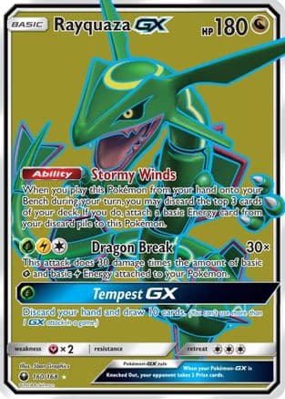 Rayquaza GX (Full Art) — Pokémon TCG card
