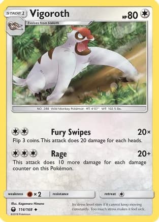 Vigoroth — SM - Celestial Storm Pokémon TCG card by Kagemaru Himeno