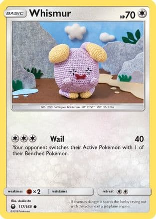 Whismur (117) — SM - Celestial Storm Pokémon TCG card by Asako Ito