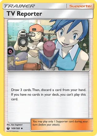 TV Reporter — SM - Celestial Storm Pokémon TCG card by Ken Sugimori