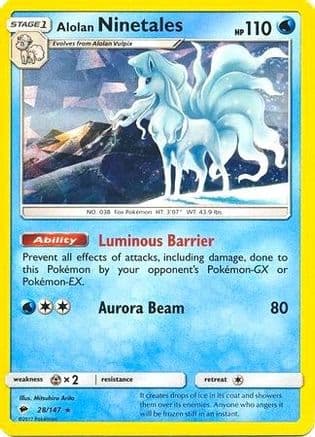 Alolan Ninetales - 28/147 (Cracked Ice Holo) — Deck Exclusives