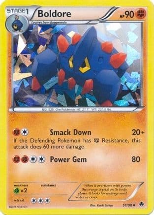 Boldore - 51/98 (Cracked Ice Holo) — Blister Exclusives Pokémon TCG card by Kouki Saitou
