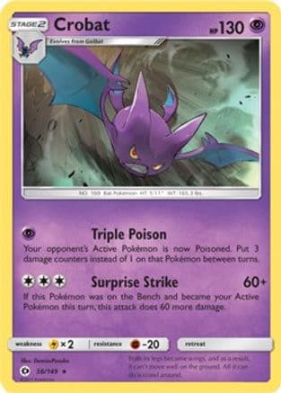Crobat - 56/149 (Cosmos Holo) — Blister Exclusives Pokémon TCG card by Misa. Denosawa. Ponoka.