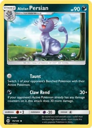 Alolan Persian - 79/149 (Cosmos Holo) — Blister Exclusives Pokémon TCG card by kibiAki