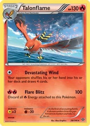 Talonflame - 28/146 (Cosmos Holo) — Blister Exclusives Pokémon TCG card by Shin Sugimori