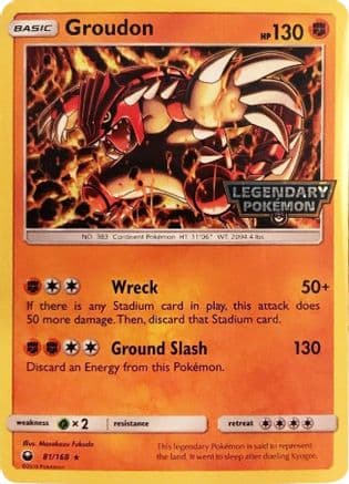 Groudon - 81/168 (Cosmos Holo) (Gamestop Promo) — Miscellaneous Cards & Products Pokémon TCG card by Mitsuhiro Arita