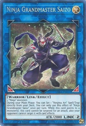 Ninja Grandmaster Saizo — Shadows in Valhalla Yu-Gi-Oh! card by KAZUKI TAKAHASHI
