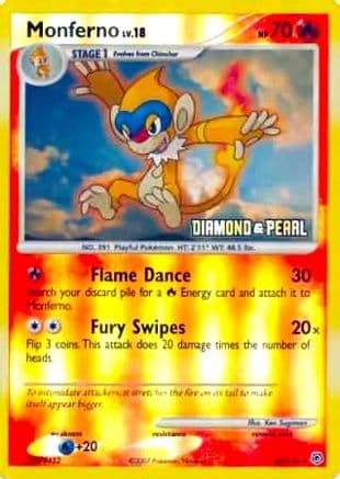 Monferno - 56/130 [Diamond & Pearl] — Burger King Promos Pokémon TCG card by Mitsuhiro Arita