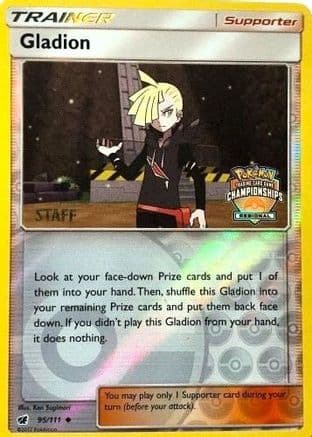 Gladion - 95/111 (Regional Championships) [Staff] — League & Championship Cards