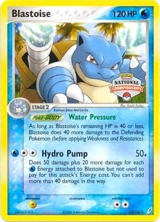 Blastoise - 14/100 (National Championships) — League & Championship Cards Pokémon TCG card by Kouki Saitou