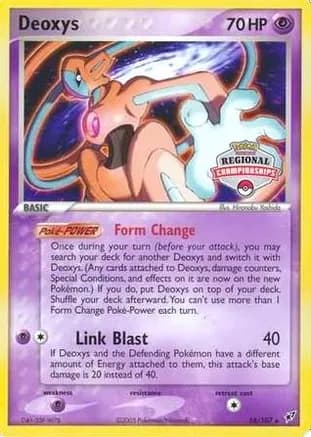 Deoxys - 16/107 (Regional Championships) — League & Championship Cards