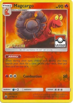 Magcargo - 24/168 (League Challenge) [1st Place] — League & Championship Cards