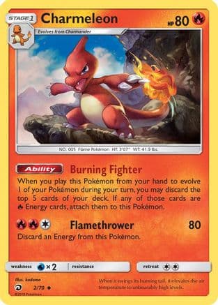 Charmeleon — Dragon Majesty Pokémon TCG card by kodama