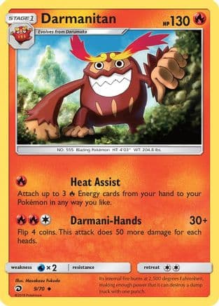 Darmanitan — Dragon Majesty Pokémon TCG card by Masakazu Fukuda