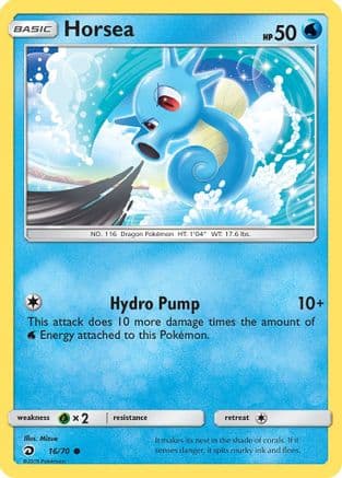 Horsea (16) — Dragon Majesty Pokémon TCG card by Mizue