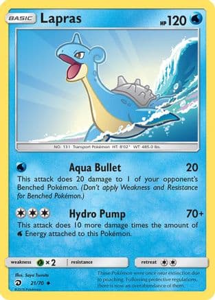 Lapras — Dragon Majesty Pokémon TCG card by Saya Tsuruta