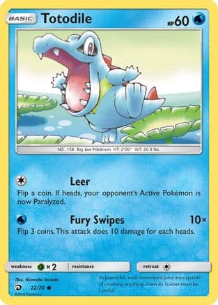 Totodile — Dragon Majesty Pokémon TCG card by Hironobu Yoshida