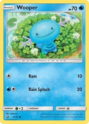 Wooper — Dragon Majesty Pokémon TCG card by Shibuzoh.