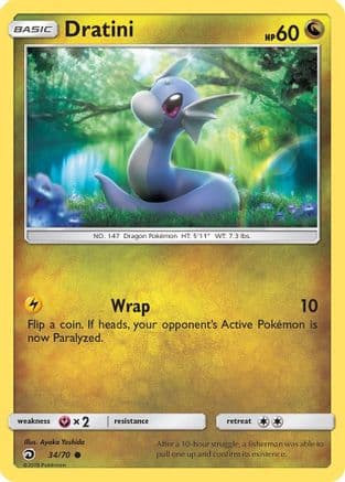 Dratini (34) — Dragon Majesty Pokémon TCG card by Ayaka Yoshida