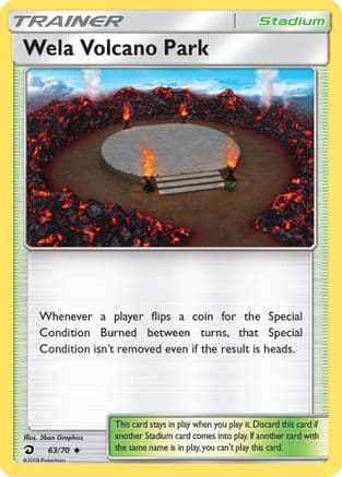 Wela Volcano Park — Dragon Majesty Pokémon TCG card by 5ban Graphics
