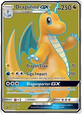 Dragonite GX (Full Art) — Pokémon TCG card