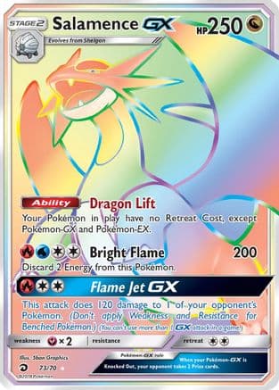 Salamence GX (Secret) — Dragon Majesty Pokémon TCG card by 5ban Graphics