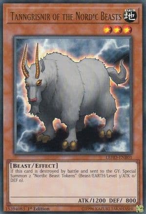 Tanngrisnir of the Nordic Beasts (UR) — Legendary Hero Decks Yu-Gi-Oh! card by KAZUKI TAKAHASHI