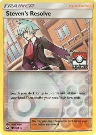 Steven's Resolve - 145/168 (Pokemon League) — League & Championship Cards