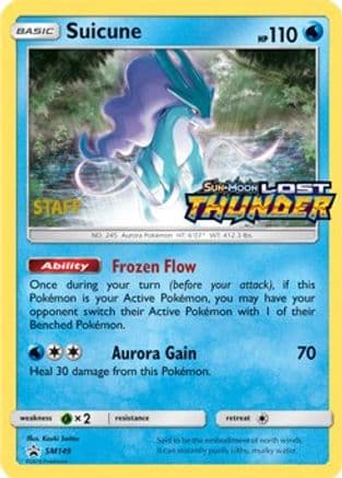 Suicune - SM149 (Prerelease) [Staff] — SM Promos Pokémon TCG card by Kouki Saito