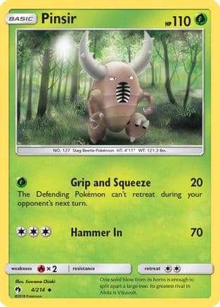 Pinsir — SM - Lost Thunder Pokémon TCG card by Suwama Chiaki