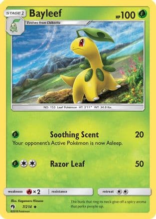 Bayleef — SM - Lost Thunder Pokémon TCG card by Kagemaru Himeno