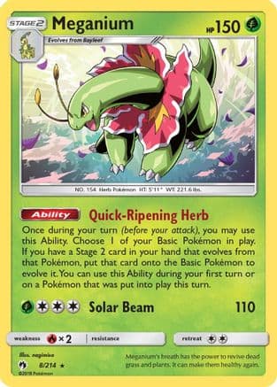 Meganium — SM - Lost Thunder Pokémon TCG card by nagimiso