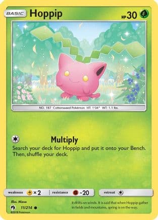 Hoppip (11) — SM - Lost Thunder Pokémon TCG card by Atsuko Nishida