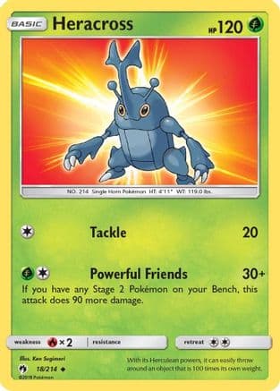 Heracross — SM - Lost Thunder Pokémon TCG card by Ken Sugimori