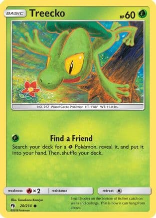 Treecko — SM - Lost Thunder Pokémon TCG card by Tomokazu Komiya