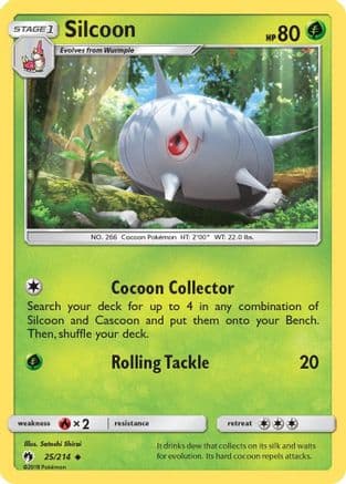 Silcoon — SM - Lost Thunder Pokémon TCG card by Satoshi Shirai