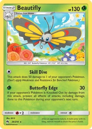 Beautifly — SM - Lost Thunder Pokémon TCG card by 0313