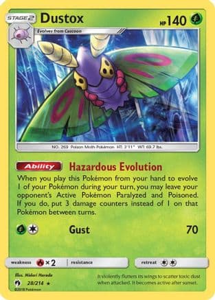 Dustox — SM - Lost Thunder Pokémon TCG card by Midori Harada