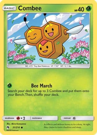 Combee — SM - Lost Thunder Pokémon TCG card by Akira Komayama