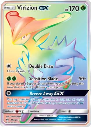 Virizion GX (Secret) — SM - Lost Thunder Pokémon TCG card by Koseki Gumibachi