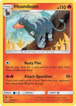 Houndoom — SM - Lost Thunder Pokémon TCG card by Sekio