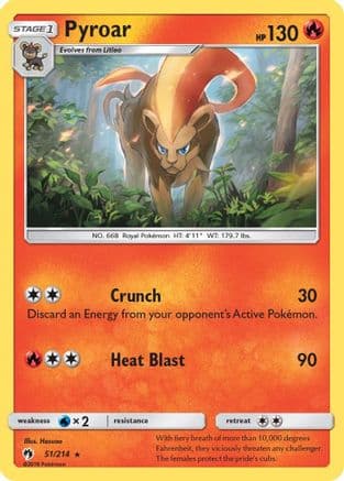 Pyroar — SM - Lost Thunder Pokémon TCG card by Hasuno
